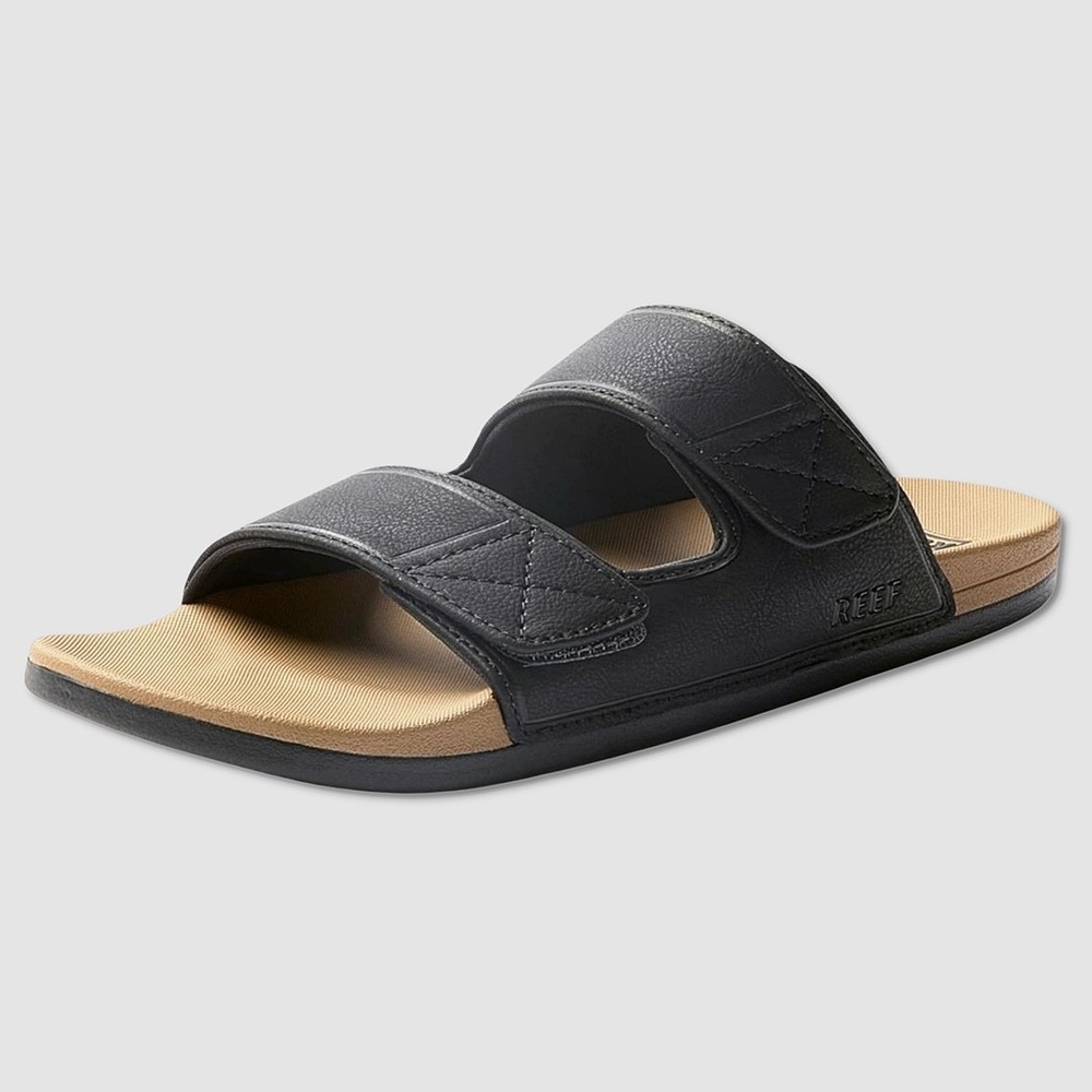 Reef Cushion Tradewind SL Slide Sandals - NWT Mens 12 Black / Tan - #48216-ZZ4